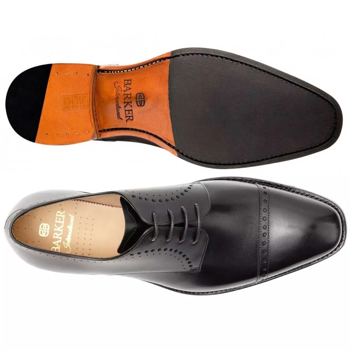 40% OFF BARKER Noah Shoes - Mens - Black Calf - Size: UK 6
