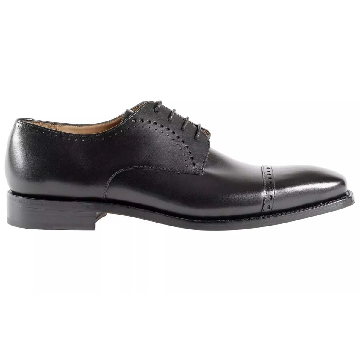 40% OFF BARKER Noah Shoes - Mens - Black Calf - Size: UK 6