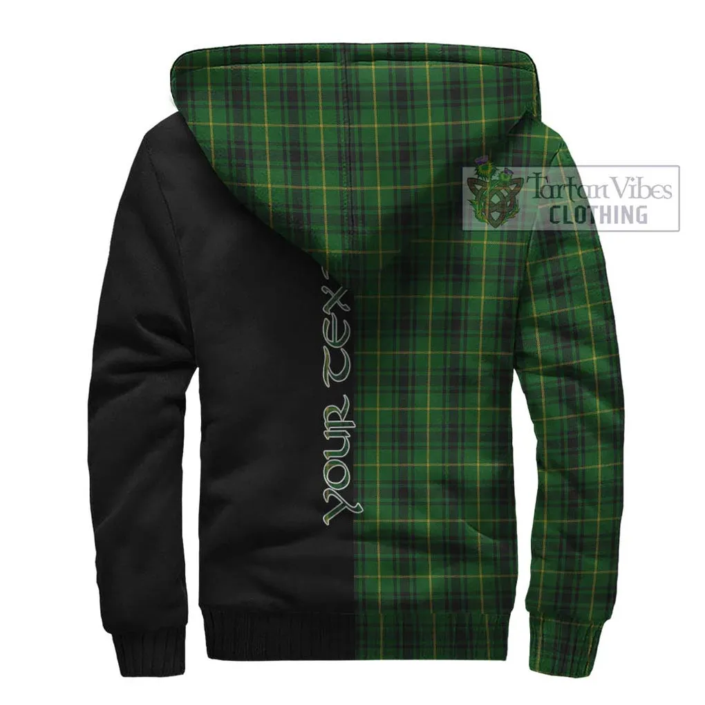 Arthur Tartan Sherpa Hoodie with Family Crest and Half Of Me Style