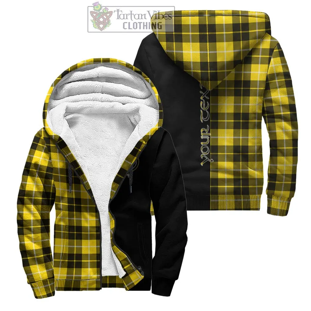 Barclay Dress Modern Tartan Sherpa Hoodie with Family Crest and Half Of Me Style
