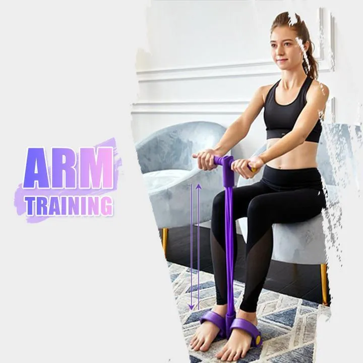 Fit: 4-Tube Pedal Fitness Rope for Woman & Men - Fitness Gum 4 Tube Resistance Bands Latex Pedal Exerciser Sit-up Pull Rope Expander Elastic Bands Yoga equipment Pilates Workout