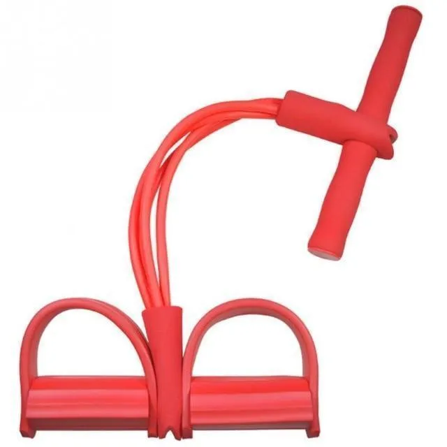 Fit: 4-Tube Pedal Fitness Rope for Woman & Men - Fitness Gum 4 Tube Resistance Bands Latex Pedal Exerciser Sit-up Pull Rope Expander Elastic Bands Yoga equipment Pilates Workout