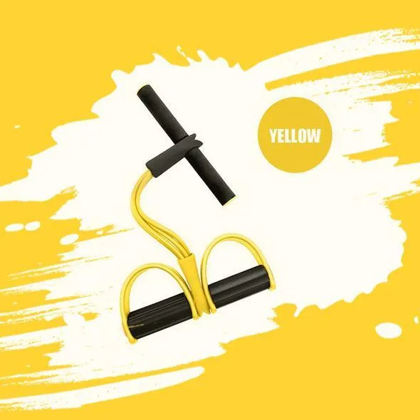 Fit: 4-Tube Pedal Fitness Rope for Woman & Men - Fitness Gum 4 Tube Resistance Bands Latex Pedal Exerciser Sit-up Pull Rope Expander Elastic Bands Yoga equipment Pilates Workout