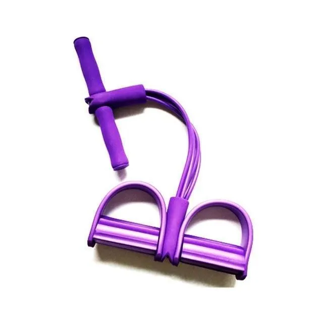 Fit: 4-Tube Pedal Fitness Rope for Woman & Men - Fitness Gum 4 Tube Resistance Bands Latex Pedal Exerciser Sit-up Pull Rope Expander Elastic Bands Yoga equipment Pilates Workout