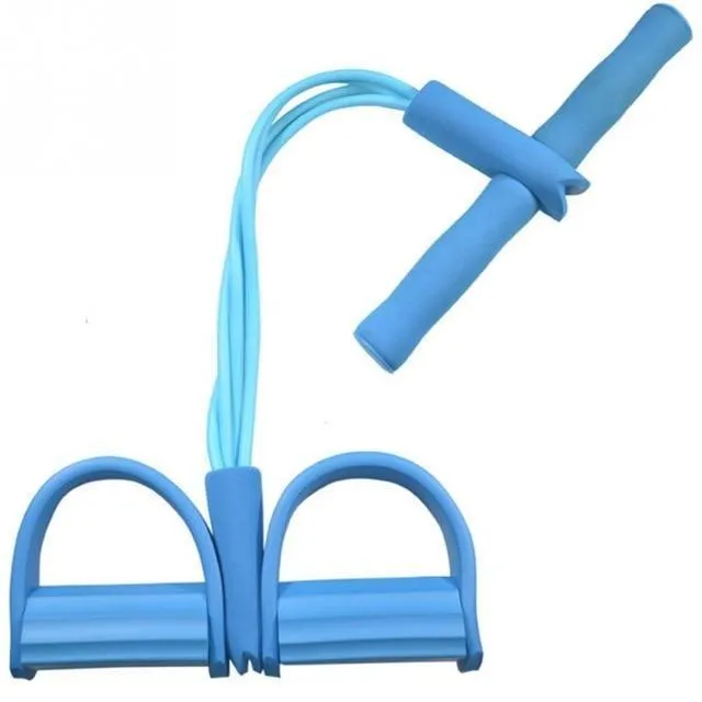 Fit: 4-Tube Pedal Fitness Rope for Woman & Men - Fitness Gum 4 Tube Resistance Bands Latex Pedal Exerciser Sit-up Pull Rope Expander Elastic Bands Yoga equipment Pilates Workout