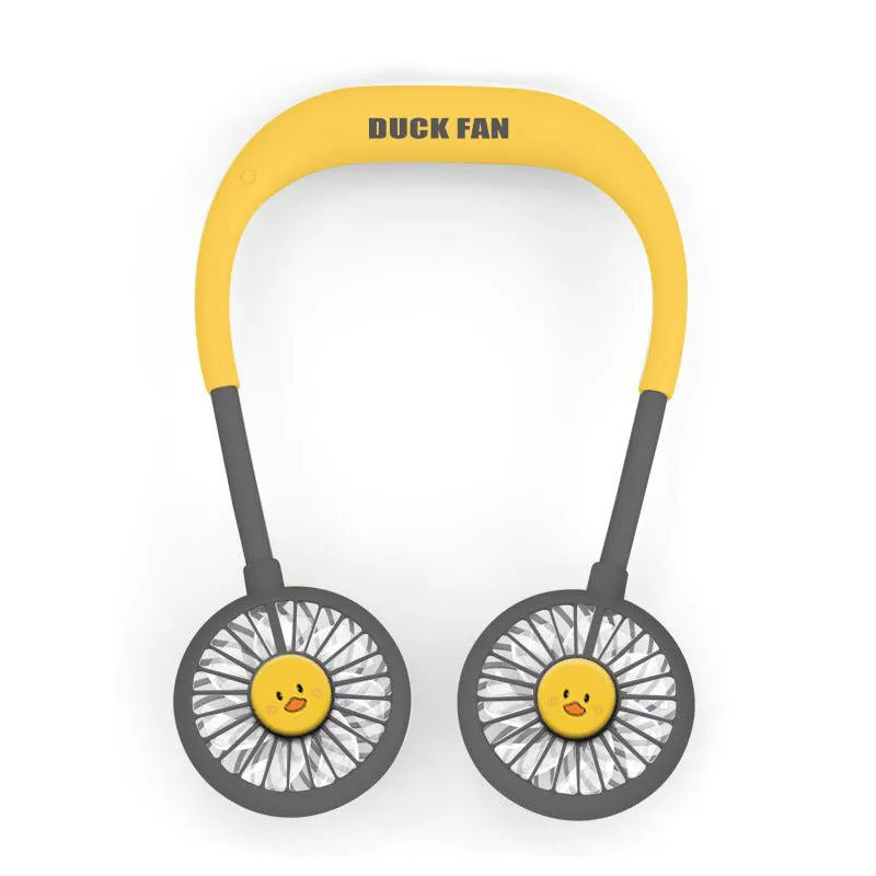 Mini Fan Hanging Neck USB Charging Lazy Portable Travel Sports