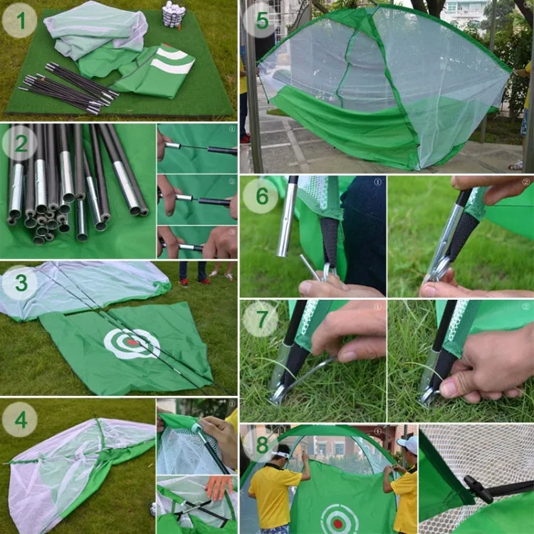 PGM Golf Training Aids Indoor Sports Hitting Practice Net 2m(Green)
