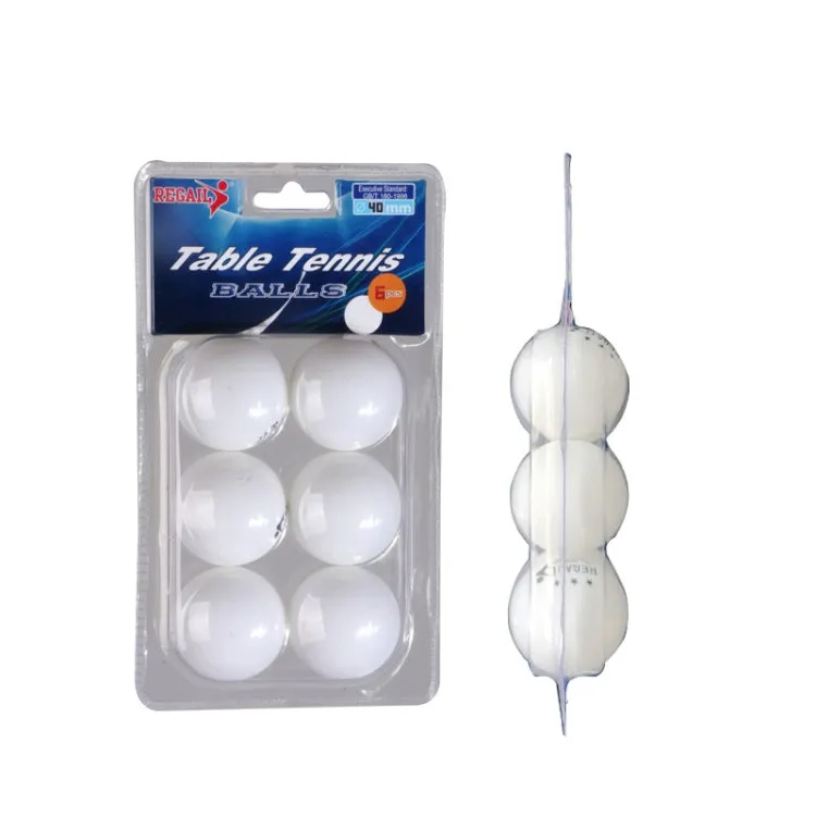 REGAIL 6pcs Training Table Tennis, Model: Dual Suction (Yellow)