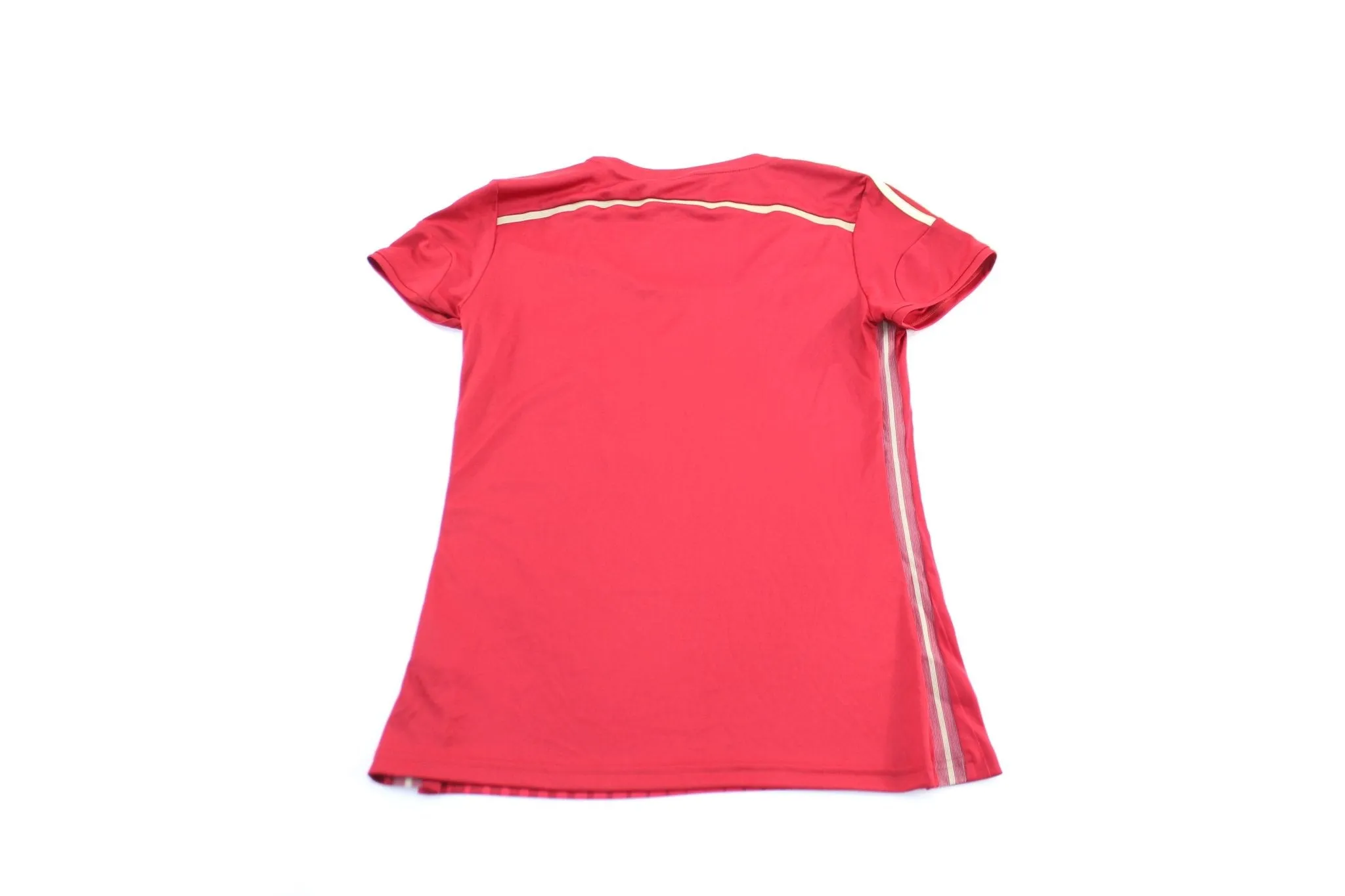 Women's Adidas Embroidered Logo Spain Striped Soccer Jersey