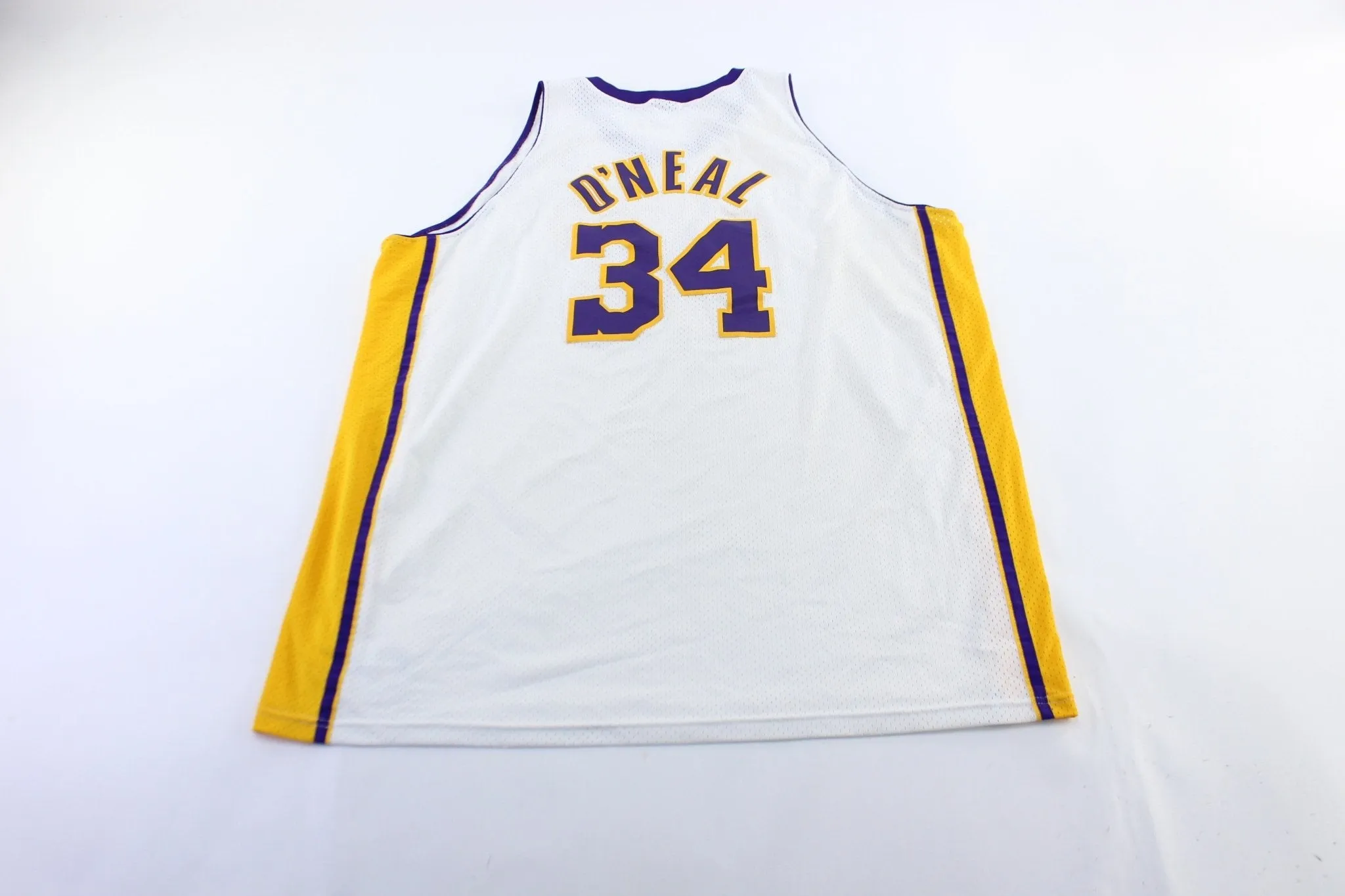 Y2K Nike Embroidered Logo Los Angeles Lakers Shaquille O' Neal Basketball Jersey